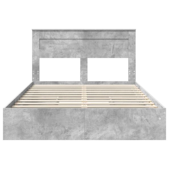 vidaXL Úložná posteľ Betónová šedá 150 x 200 cm Kompozitné drevo – Obrázok 8