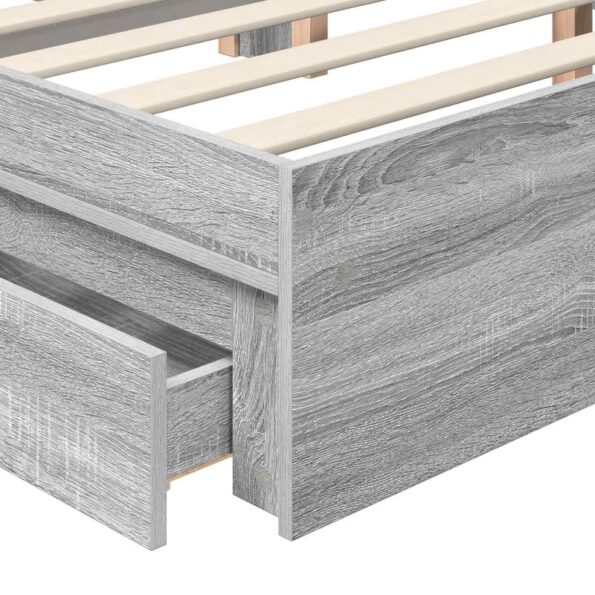 vidaXL Úložná posteľ Sivý Sonoma 150 x 200 cm Kompozitné drevo – Obrázok 11