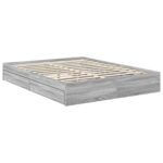 vidaXL Úložná posteľ Sivý Sonoma 150 x 200 cm Kompozitné drevo – Obrázok 6