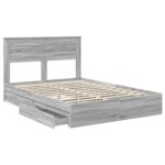 vidaXL Úložná posteľ Sivý Sonoma 140 x 200 cm Kompozitné drevo – Obrázok 5