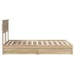 vidaXL Úložná posteľ Sonoma dub 135 x 190 cm Kompozitné drevo – Obrázok 9