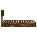 vidaXL Rám postele Dymová dub 120 x 190 cm Kompozitné drevo – Obrázok 9