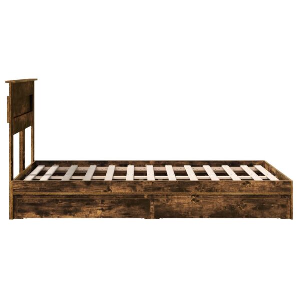 vidaXL Rám postele Dymová dub 120 x 190 cm Kompozitné drevo – Obrázok 9