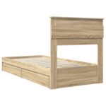 vidaXL Úložná posteľ Sonoma dub 100 x 200 cm Kompozitné drevo – Obrázok 10