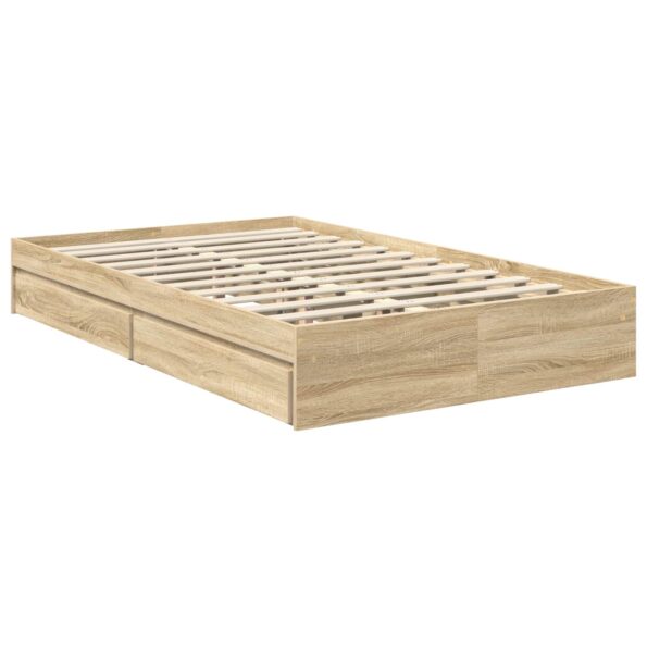 vidaXL Úložná posteľ Sonoma dub 100 x 200 cm Kompozitné drevo – Obrázok 6