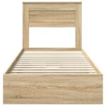 vidaXL Úložná posteľ Sonoma dub 100 x 200 cm Kompozitné drevo – Obrázok 8