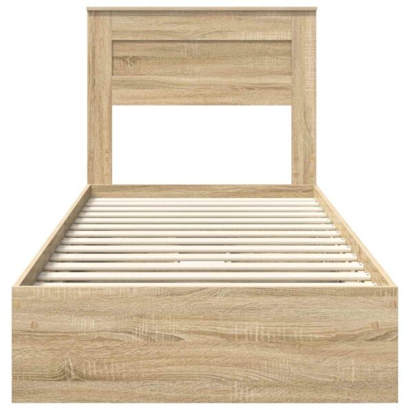 vidaXL Úložná posteľ Sonoma dub 100 x 200 cm Kompozitné drevo – Obrázok 8