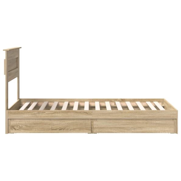 vidaXL Úložná posteľ Sonoma dub 100 x 200 cm Kompozitné drevo – Obrázok 9