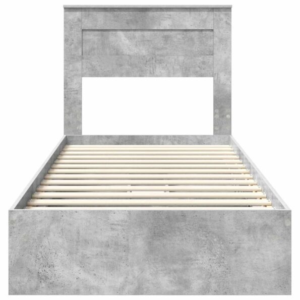 vidaXL Úložná posteľ Betónová šedá 90 x 190 cm Kompozitné drevo – Obrázok 8