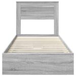 vidaXL Rám postele Sivý Sonoma 90 x 190 cm Kompozitné drevo – Obrázok 8