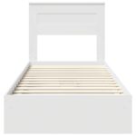 vidaXL Rám postele so zásuvkou Biela 75 x 190 cm Kompozitné drevo – Obrázok 8