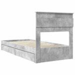 vidaXL Úložná posteľ Betónová šedá 75 x 190 cm Kompozitné drevo – Obrázok 10