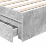 vidaXL Úložná posteľ Betónová šedá 75 x 190 cm Kompozitné drevo – Obrázok 11