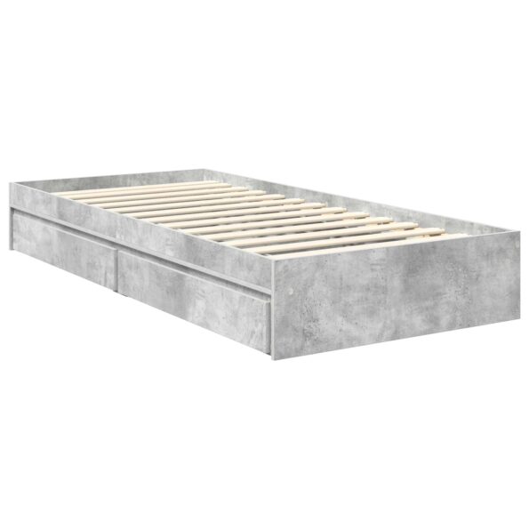 vidaXL Úložná posteľ Betónová šedá 75 x 190 cm Kompozitné drevo – Obrázok 6