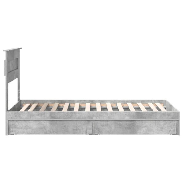 vidaXL Úložná posteľ Betónová šedá 75 x 190 cm Kompozitné drevo – Obrázok 9