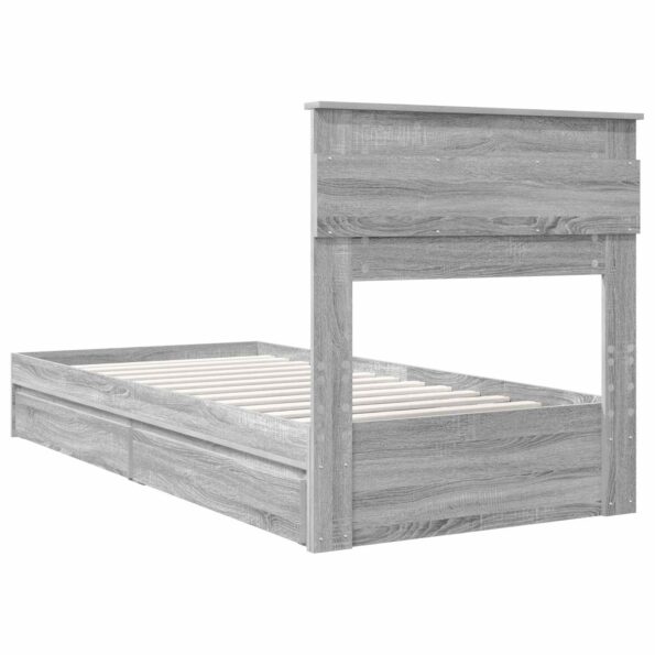 vidaXL Úložná posteľ Sivý Sonoma 75 x 190 cm Kompozitné drevo – Obrázok 10