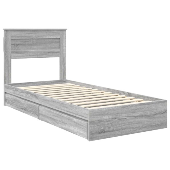 vidaXL Úložná posteľ Sivý Sonoma 75 x 190 cm Kompozitné drevo – Obrázok 4