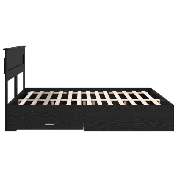 vidaXL Rám postele Čierny dub 180 x 200 cm Kompozitné drevo – Obrázok 9