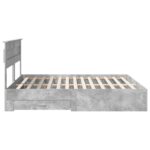 vidaXL Rám postele Betónová šedá 180 x 200 cm Kompozitné drevo – Obrázok 9