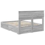 vidaXL Rám postele Sivý Sonoma 160 x 200 cm Kompozitné drevo – Obrázok 10