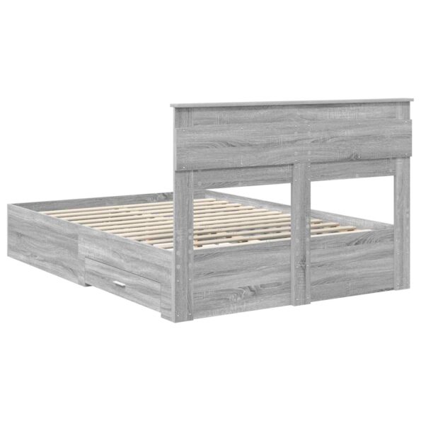 vidaXL Rám postele Sivý Sonoma 160 x 200 cm Kompozitné drevo – Obrázok 10