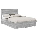 vidaXL Rám postele Sivý Sonoma 160 x 200 cm Kompozitné drevo – Obrázok 2