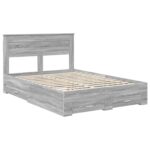 vidaXL Rám postele Sivý Sonoma 160 x 200 cm Kompozitné drevo – Obrázok 4