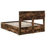 vidaXL Rám postele Dymová dub 150 x 200 cm Kompozitné drevo – Obrázok 10