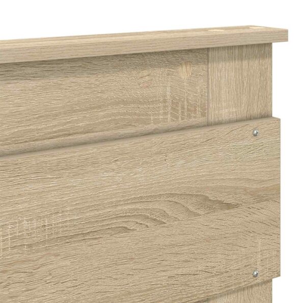vidaXL Rám postele Sonoma dub 140 x 190 cm Kompozitné drevo – Obrázok 12