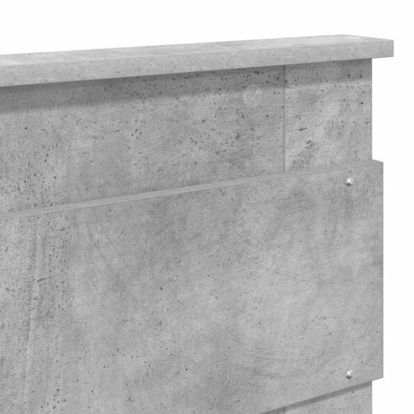 vidaXL Rám postele Betónová šedá 140 x 190 cm Kompozitné drevo – Obrázok 12