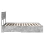 vidaXL Rám postele Betónová šedá 140 x 190 cm Kompozitné drevo – Obrázok 9