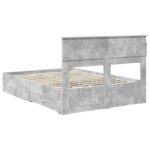 vidaXL Rám postele Betónová šedá 140 x 200 cm Kompozitné drevo – Obrázok 10
