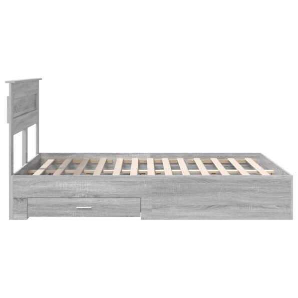 vidaXL Rám postele Sivý Sonoma 140 x 200 cm Kompozitné drevo – Obrázok 9