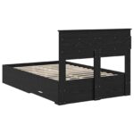 vidaXL Rám postele Čierny dub 135 x 190 cm Kompozitné drevo – Obrázok 10
