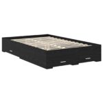 vidaXL Rám postele Čierny dub 135 x 190 cm Kompozitné drevo – Obrázok 6