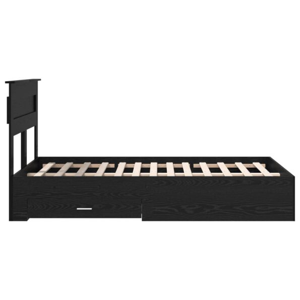 vidaXL Rám postele Čierny dub 135 x 190 cm Kompozitné drevo – Obrázok 9