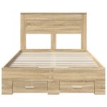 vidaXL Rám postele so zásuvkou s čelnou doskou Kompozitné drevo – Obrázok 8