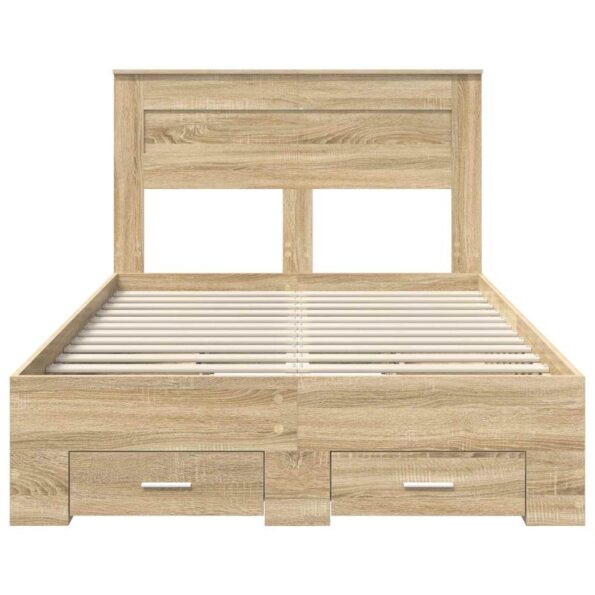 vidaXL Rám postele so zásuvkou s čelnou doskou Kompozitné drevo – Obrázok 8