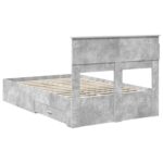 vidaXL Rám postele Betónová šedá 120 x 190 cm Kompozitné drevo – Obrázok 10