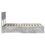 vidaXL Rám postele Betónová šedá 120 x 190 cm Kompozitné drevo – Obrázok 9