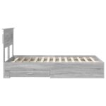 vidaXL Rám postele Sivý Sonoma 120 x 190 cm Kompozitné drevo – Obrázok 9