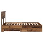 vidaXL Rám postele Staré drevo 120 x 190 cm Kompozitné drevo – Obrázok 9