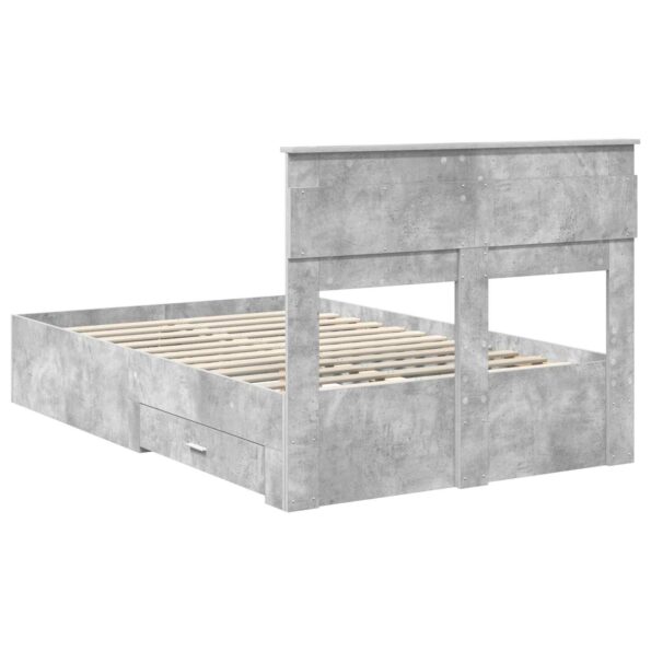 vidaXL Rám postele Betónová šedá 120 x 200 cm Kompozitné drevo – Obrázok 10