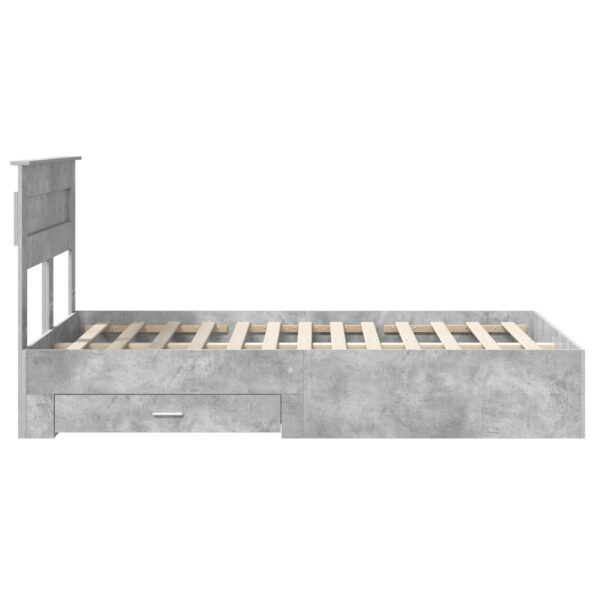 vidaXL Rám postele Betónová šedá 120 x 200 cm Kompozitné drevo – Obrázok 9