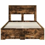 vidaXL Rám postele so zásuvkou s čelnou doskou Kompozitné drevo – Obrázok 8