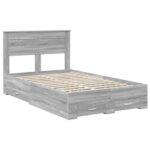 vidaXL Rám postele Sivý Sonoma 120 x 200 cm Kompozitné drevo – Obrázok 4