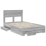 vidaXL Rám postele Sivý Sonoma 120 x 200 cm Kompozitné drevo – Obrázok 5