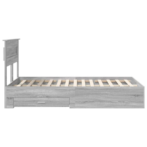 vidaXL Rám postele Sivý Sonoma 120 x 200 cm Kompozitné drevo – Obrázok 9