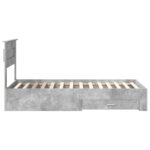 vidaXL Rám postele Betónová šedá 100 x 200 cm Kompozitné drevo – Obrázok 8