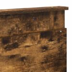 vidaXL Rám postele Dymová dub 200 x 200 cm Masívne borovicové drevo – Obrázok 11